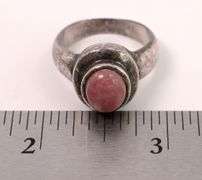 Sterling Silver Pink Gemstone Ring
