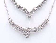 Group Lot of 2 Vintage 925 Sterling Silver Necklaces