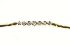 14K Yellow Gold 1.04 Ctw Graduated Diamond Cocoon Chain Necklace