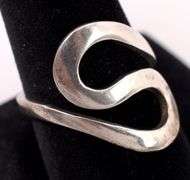Sterling Silver Wavy Band Ring