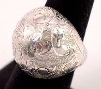 Sterling Silver Flower Dome Ring