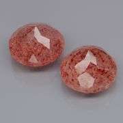 Really cool 6.99ct untreated Strawberry Quartz pair