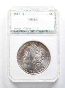 MS64 1881-S Morgan Silver Dollar PCI Beautifully Toned