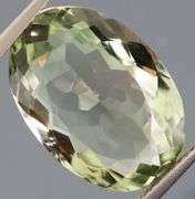 Excellent 13.11ct platinum green Amethyst