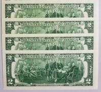 (4) Superb Crisp 2013 $2 Star Notes New York-Consecutive!