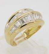18k Yellow Gold Diamond Wave Ring