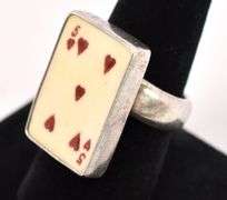 Sterling Silver Enamel Ring