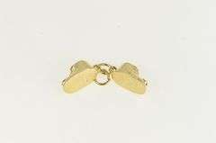 14K Yellow Gold 3D Ruby Sapphire Baby Shoe Booties Charm/Pendant
