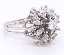 Favorite White Gold 0.65ctw Diamond Cocktail Ring