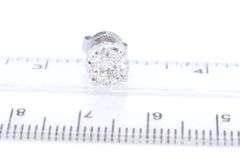 Brilliant White Gold 1.30ctw Diamond under Halo Stud Earrings