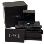 Vera Wang Love 1.15ctw Oval Diamond Double Frame Engagement Ring in 14K W/Box and Paper