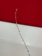 CERTIFIED 18K WHITE GOLD DIAMOND AND SAPPHIRE BRACELET.
