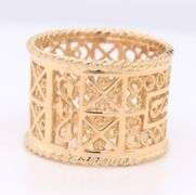 Fabulous 18kt Yellow Gold Wide Filagree Band