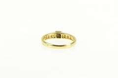 14K Yellow Gold Ruby Diamond Channel Accent Engagement Ring