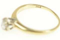 14K Yellow Gold 0.21 Ct VVS Diamond Solitaire Engagement Ring