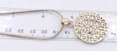 Vintage 925 Sterling Silver Pendant on Italian Snake Chain Necklace