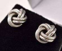 Sterling Silver Knot Stud Earrings