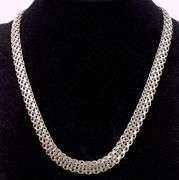 Sterling Silver Mesh Chain Necklace