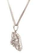 1.30ctw Mixed Diamond Frame Multi Strand Pendant Necklace in 14K