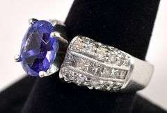 Ferocious 18K White Gold approx. 4.80 CTS Tanzanite and Diamond Ring