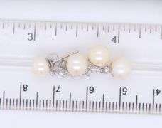 Prime White Gold Pearl Dangle Earrings