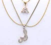 Group Lot of 4 Vintage 925 Sterling Silver Necklaces
