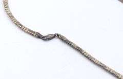 Italian 925 Sterling Silver Mesh V Necklace and Twisted Sterling Silver Bracelet