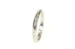 Platinum 2.2mm Art Deco Floral Pattern Wedding Band Ring