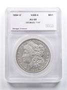 AU50 1894-O Morgan Silver Dollar VAM 4 Doubled 1-4 SEGS