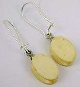 Vintage Sterling Scrimshaw Dangly Earrings