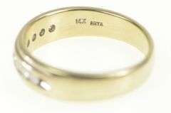 14K Yellow Gold 0.50 Ctw Classic Diamond Men's Wedding Band Ring