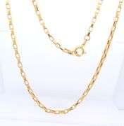 18kt Yellow Gold Solid Paper Clip Chain Necklace