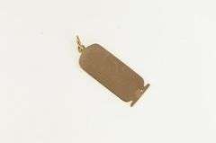 14K Yellow Gold Egyptian Hieroglyphic Cartouche Vintage Charm/Pendant