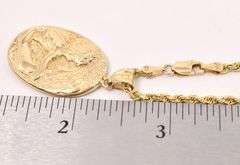 Loving 14K Yellow Gold Mother and Child Pendant Necklace