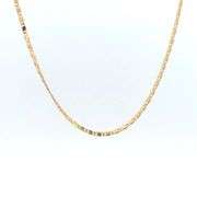 18K Yellow Gold 1.8mm Pressed Spiral Link Vintage Chain Necklace