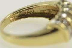 10K Yellow Gold 0.90 Ctw Fancy Diamond Striped Statement Band Ring