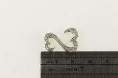 14K White Gold Diamond Heart Infinity Love Symbol Pendant