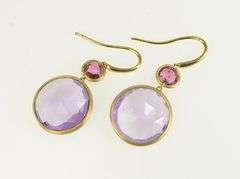 18K Yellow Gold Marco Bicego Jaipur Amethyst Dangle Earrings
