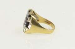 10K Yellow Gold Squared Carnelian Intaglio Men's Signet Ring