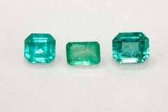 Bright Natural Emerald - Lot of 3