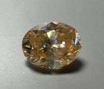 Sparkling Rare 9.5 Ct VVs1 Peach Color Fire Moissanite Solitaire