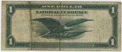Desirable 1918 Series Large Size $1 National Currency Note (B-2)