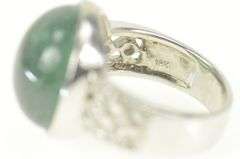 18K White Gold 17.48 Ctw Natural Green Tourmaline Diamond Ring