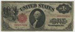 Series of 1917 Large Size $1 Legal Tender Note in circ