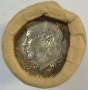 Original Bank-Wrapped BU Roll of 1964 Silver Kennedy Half Dollars