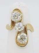 Three Stone Diamond Ring in a Free Form Design