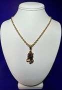 Beautiful 14 Kt Gold Plated Serenety Prayer Hands Pendant