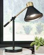 Black & Gold Contemporary Desk Lamp