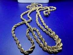Sharp 17 Gram 14 Kt Gold Plated Rope Chain