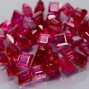Outstanding 2.55ct 40 piece princess cut Ruby set